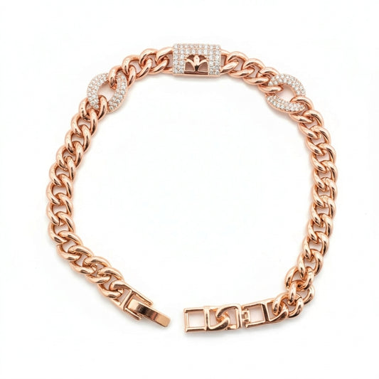 Luxury Rose Gold Plated Link Bracelet