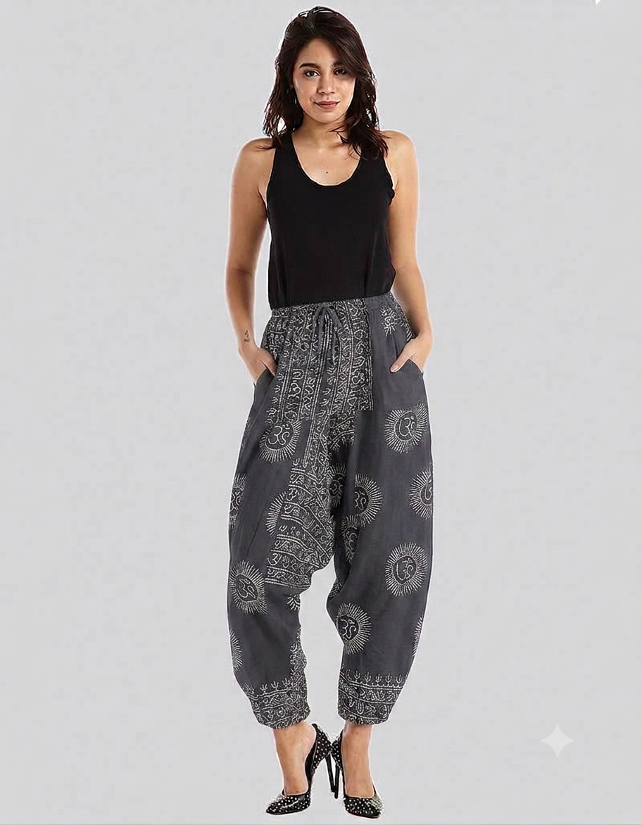 Deity Print Harem Pant
