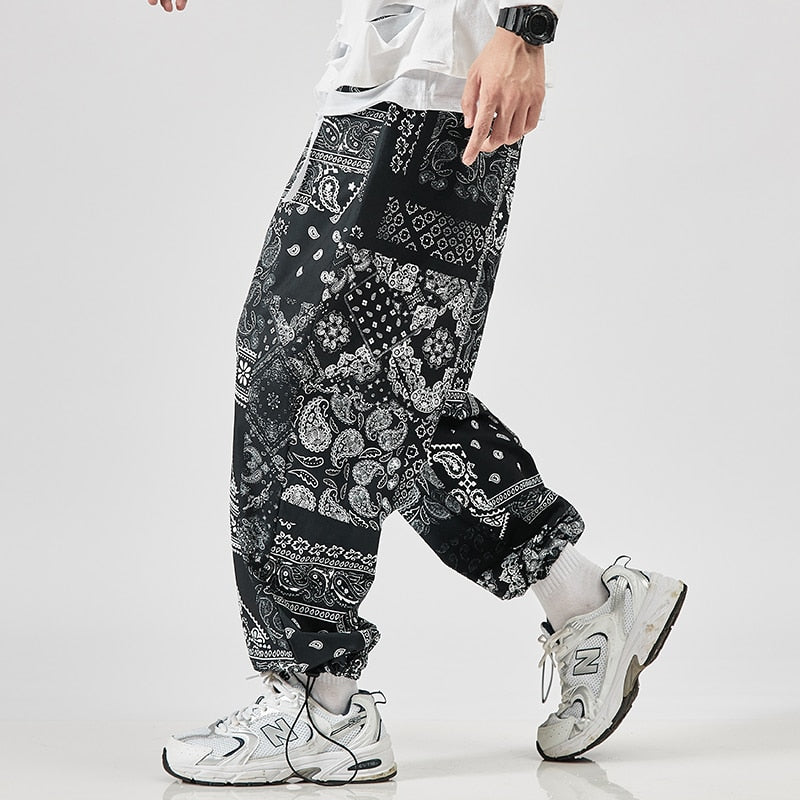 Men&#39;s Harem Pants New Fashion Jogger Sweatpants Korean Man Loose Oversized Trousers Funny Streetwear Male Casual Pants 5XL