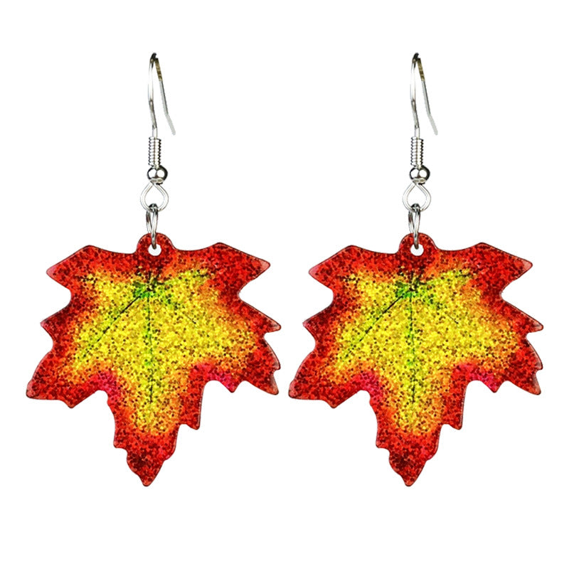 Glitter Fall Earrings — Turkey, Pumpkin Latte, Maple Leaf & Sunflower