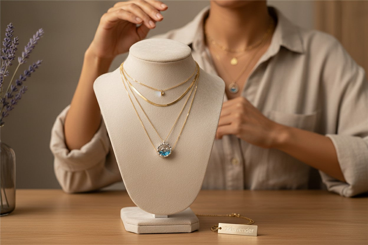 Whale & Ocean Blue Crystal Necklace