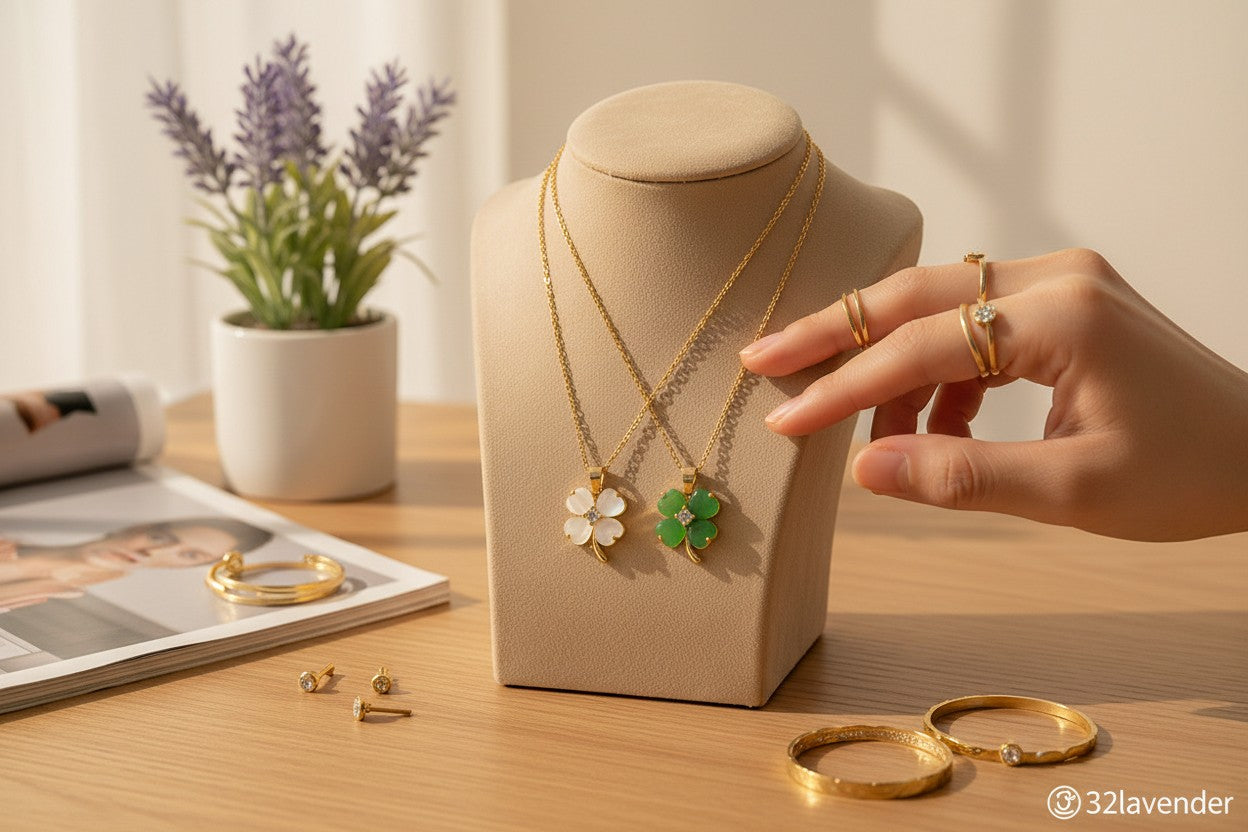 Gold Plated Lucky Clover Pendant