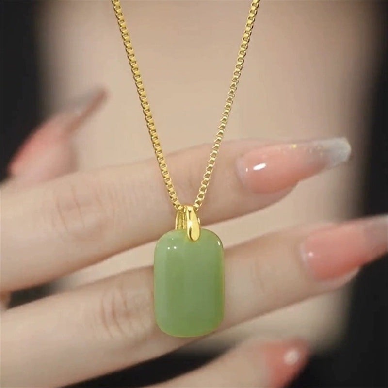 Details:
Material: Gold-tone chain, Titanium steel chain
Color: Green pendant
Style: Minimalist, elegant, timeless
Perfect for: Daily wear, gifting, layering

✨ A must-have piece for those who love simple luxury with meaning