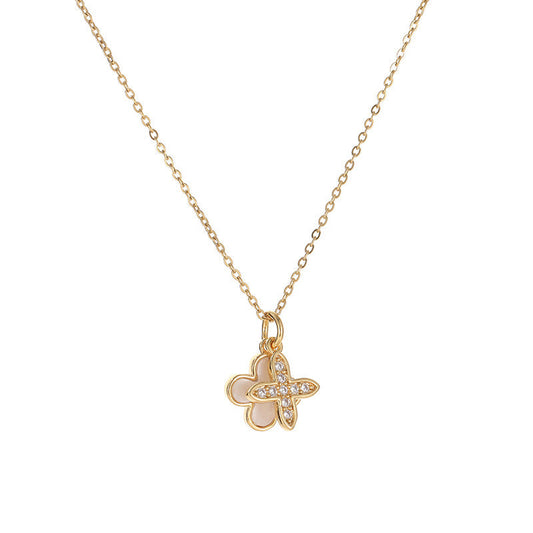 2-in-1 Magnetic Folding Heart Clover Necklace