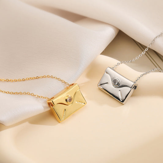 "Love Letter" Envelope Pendant Necklace