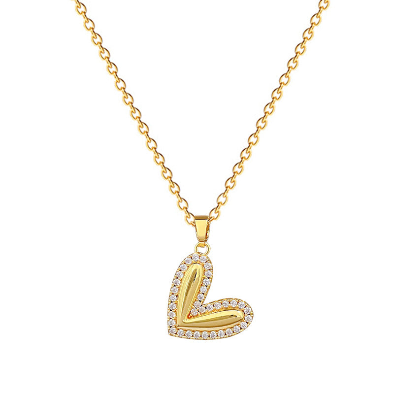 18K Gold Plated Dainty Heart Pendant for Women Jewelry Gift