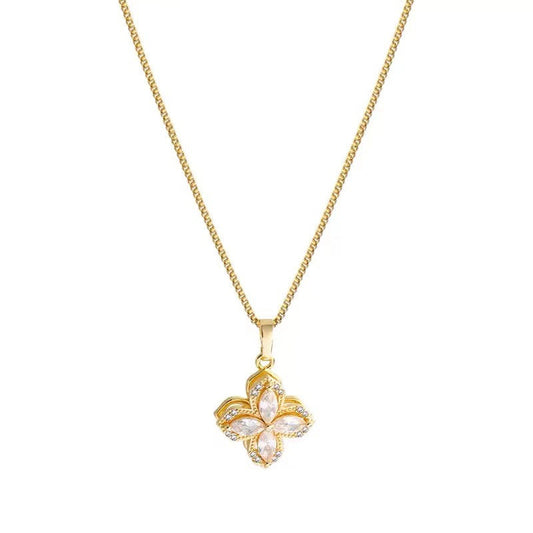 Vintage Regal Champagne Oval Crystal Pendant Necklace | Gold Plated Tone Starburst Sunburst Halo Choker