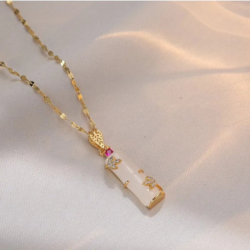 Bamboo Dainty Gold Plated Necklace