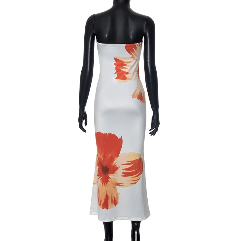 Stunning Strapless Floral Maxi Dress | Perfect for Summer & Vacations