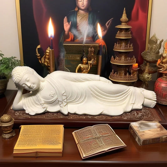 Shakyamuni Lying position Buddha statue Zen enthusiasts the founder of Buddhism Home, Room, Office, Car Decoration, Statue
