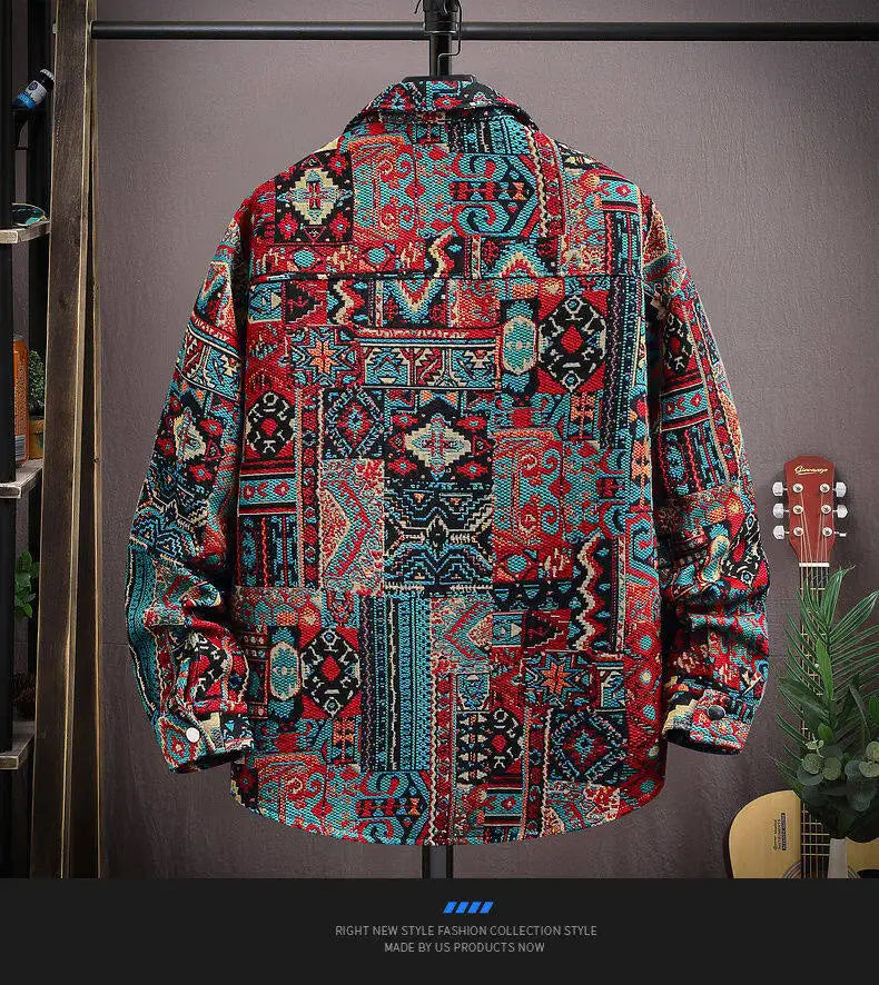 High Quality Winter Men's Jacquard Shirt Add Velvet Thick Warm Shirts Casual Business Blends Tops Social Streetwear Men Clothing