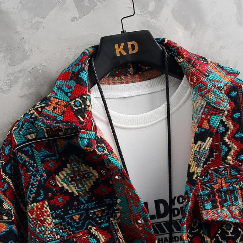 High Quality Winter Men's Jacquard Shirt Add Velvet Thick Warm Shirts Casual Business Blends Tops Social Streetwear Men Clothing