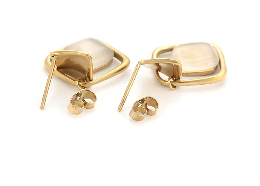 14K Gold Plated Stylish Gold Plated Kite-Shaped Earrings