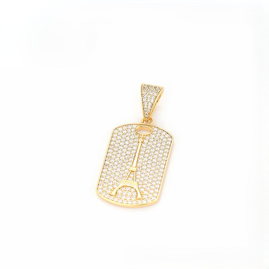 14K Gold Plated Paris Pendant - 1573