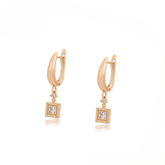 Elegant 18K Gold Plated Dangle Earrings