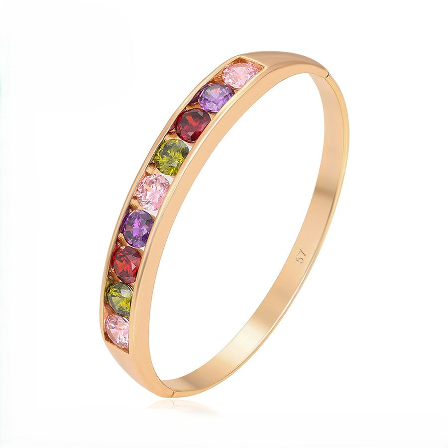 Elegant Minimalist Multi-Color Sparkle Wristband Bangle Bracelet