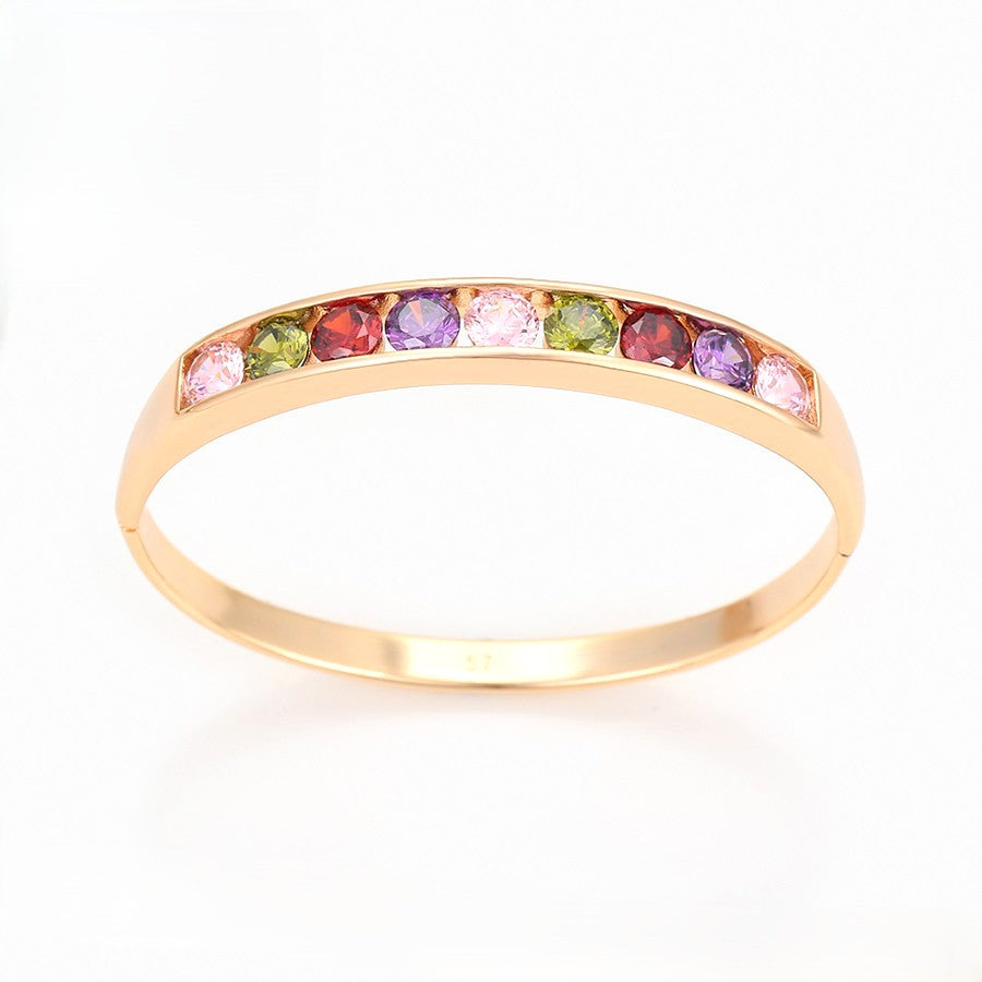 Elegant Minimalist Multi-Color Sparkle Wristband Bangle Bracelet