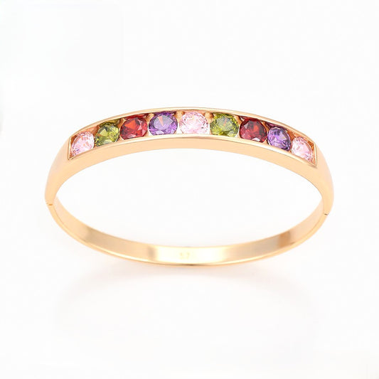 Elegant Minimalist Multi-Color Sparkle Wristband Bangle Bracelet