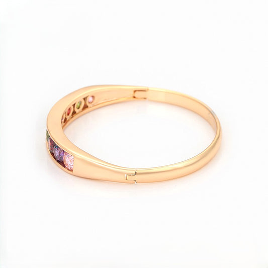 Elegant Minimalist Multi-Color Sparkle Wristband Bangle Bracelet