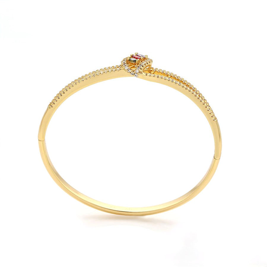 Multicolor Marquise Gemstone Crystal Knot Bangle Bracelet