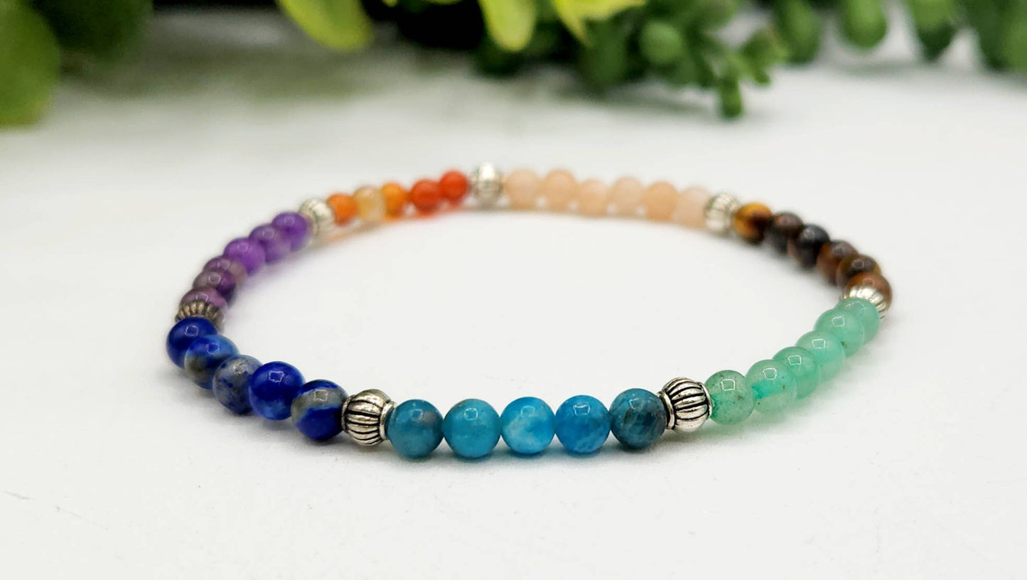 CHAKRA - Semi-Precious Gemstone Bracelet Stretchable-4mm
