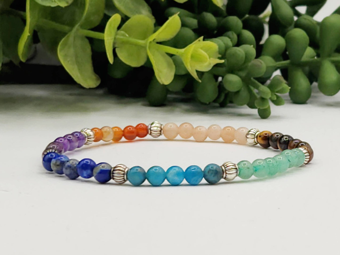 CHAKRA - Semi-Precious Gemstone Bracelet Stretchable-4mm