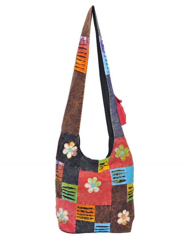 Flower Patched Bohemian Hippie Boho Crossbody Hobo Bag