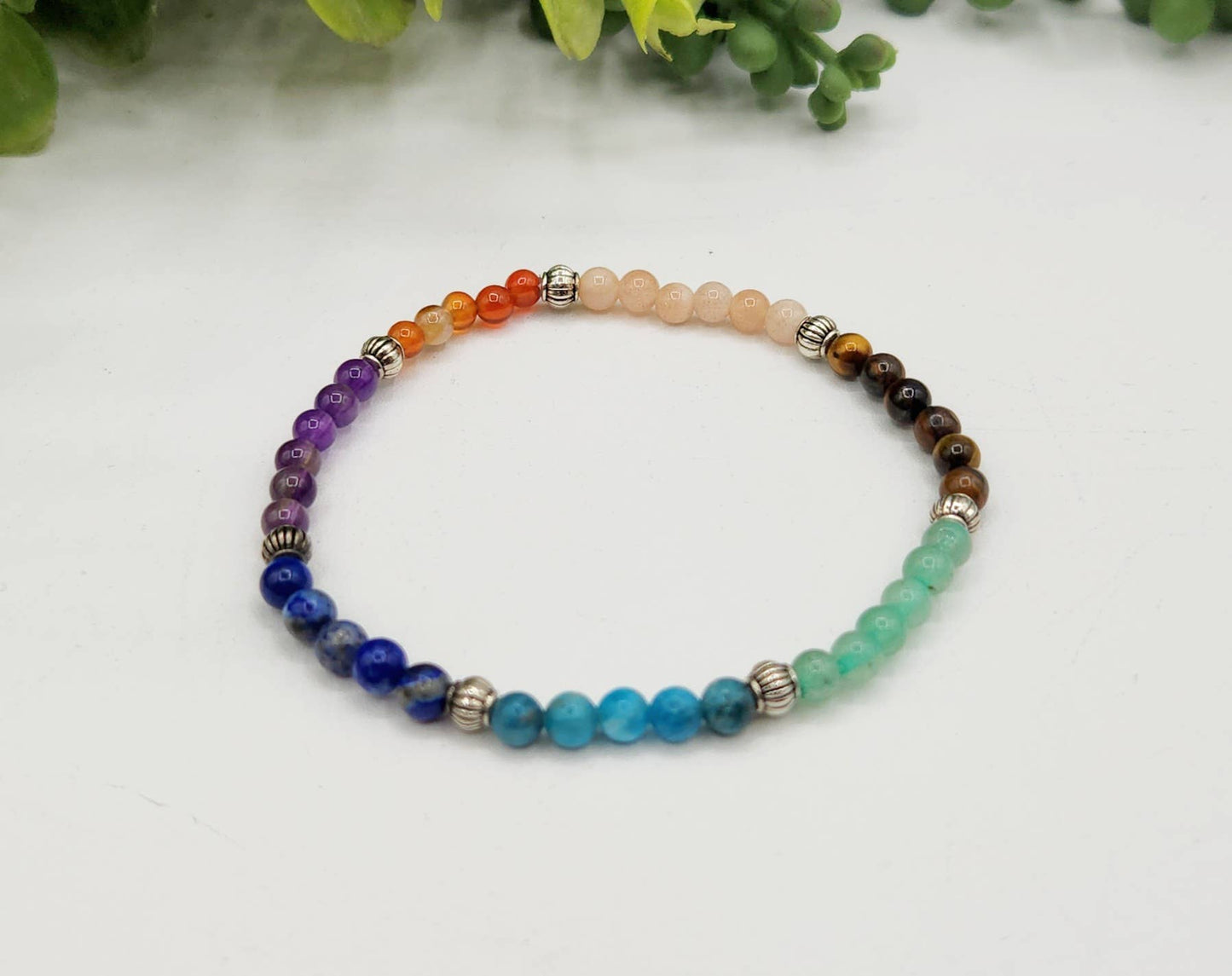 CHAKRA - Semi-Precious Gemstone Bracelet Stretchable-4mm