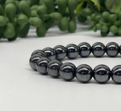 Hematite Bracelet Stretchable 8mm Beads