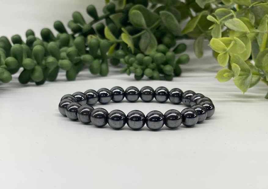 Hematite Bracelet Stretchable 8mm Beads