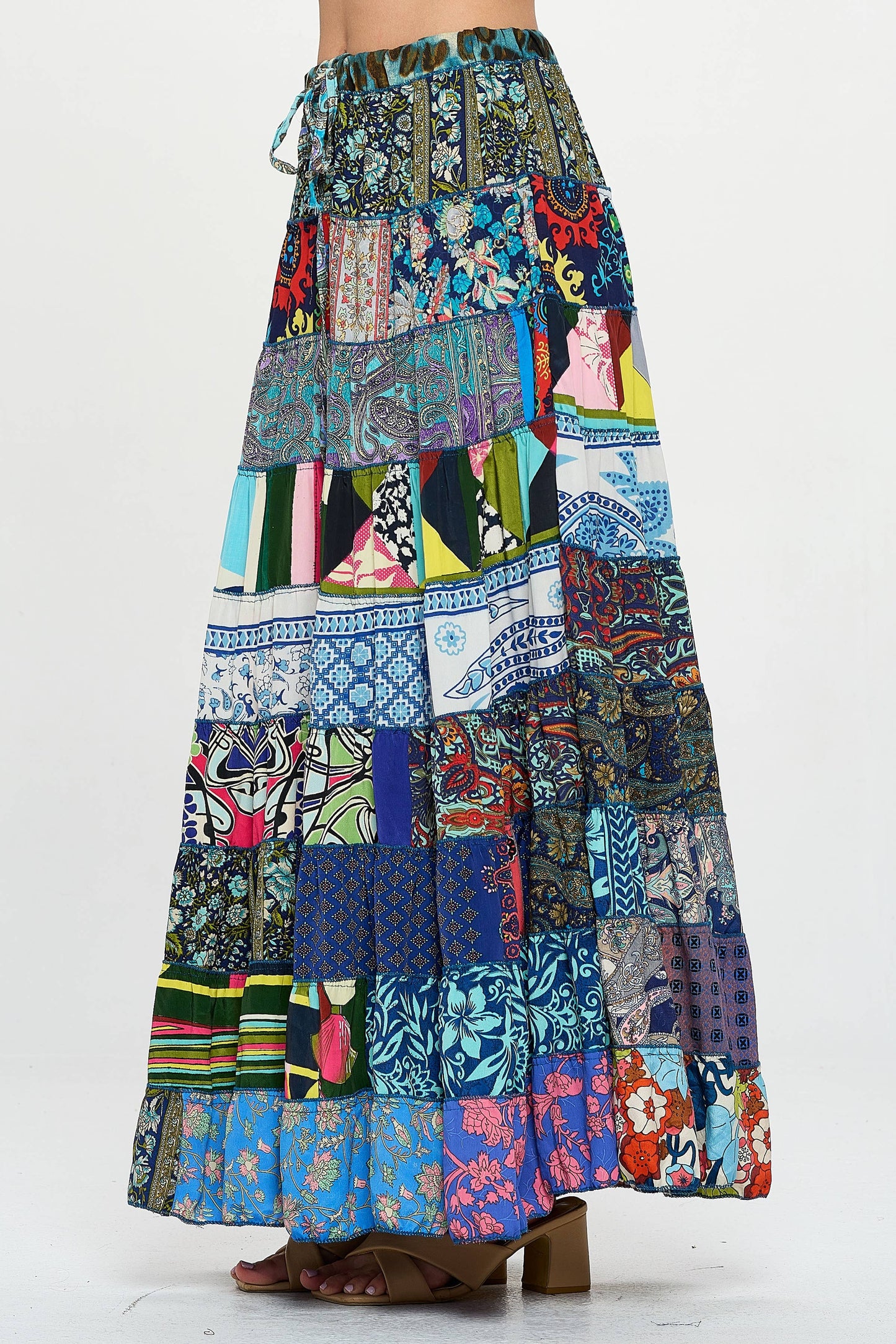 Multi-patch Maxi Skirt (KT-1424)