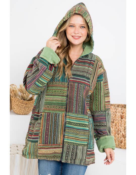 Unisex Patchwork Jacket - 100% Cotton