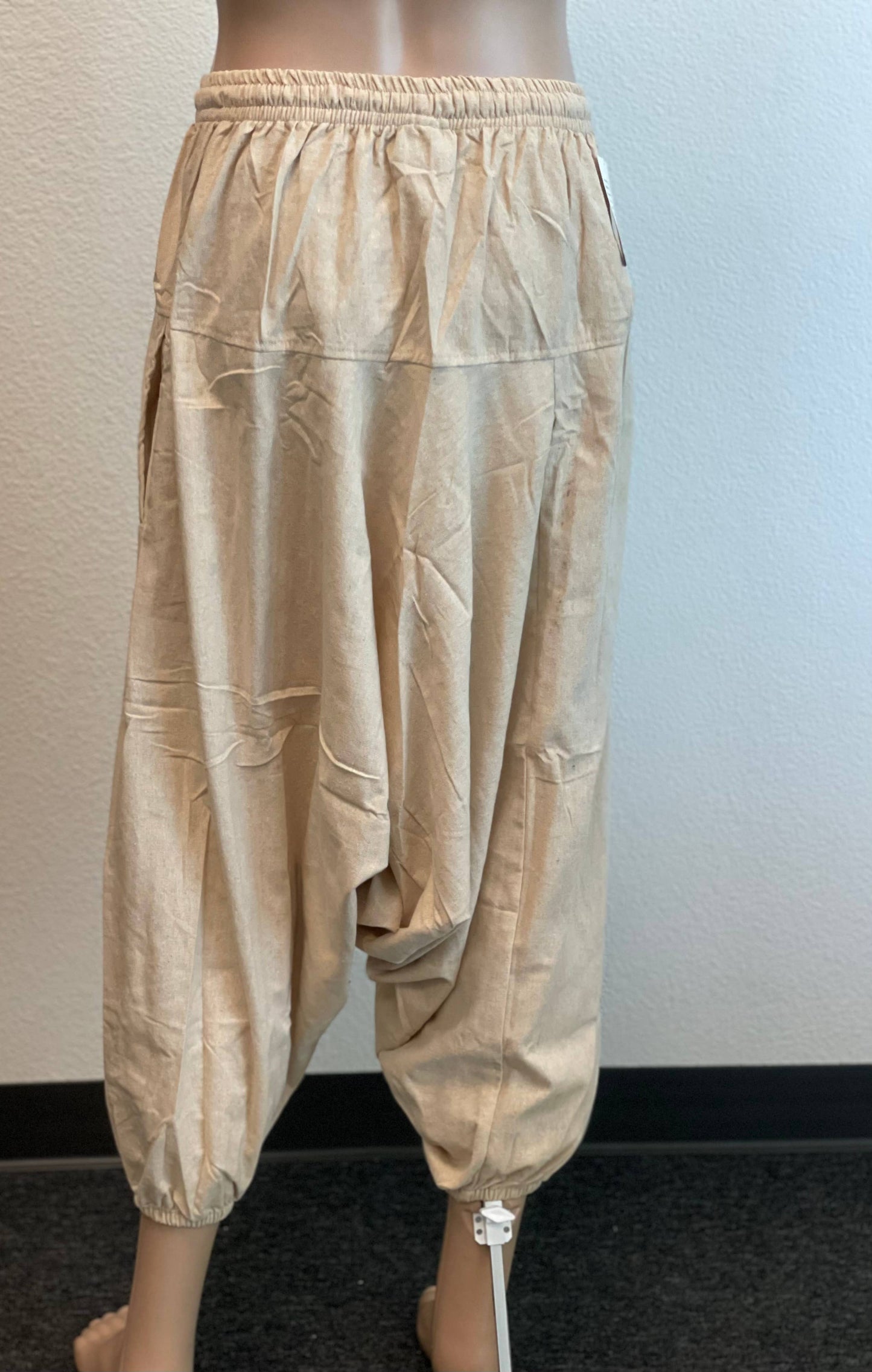 Solid color 100% cotton unisex harems  yoga pants 