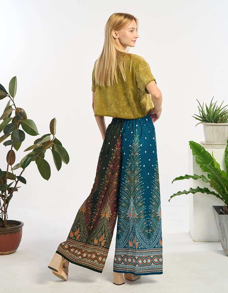 RAYON WIDE LEG PANT (TH-1994PK)