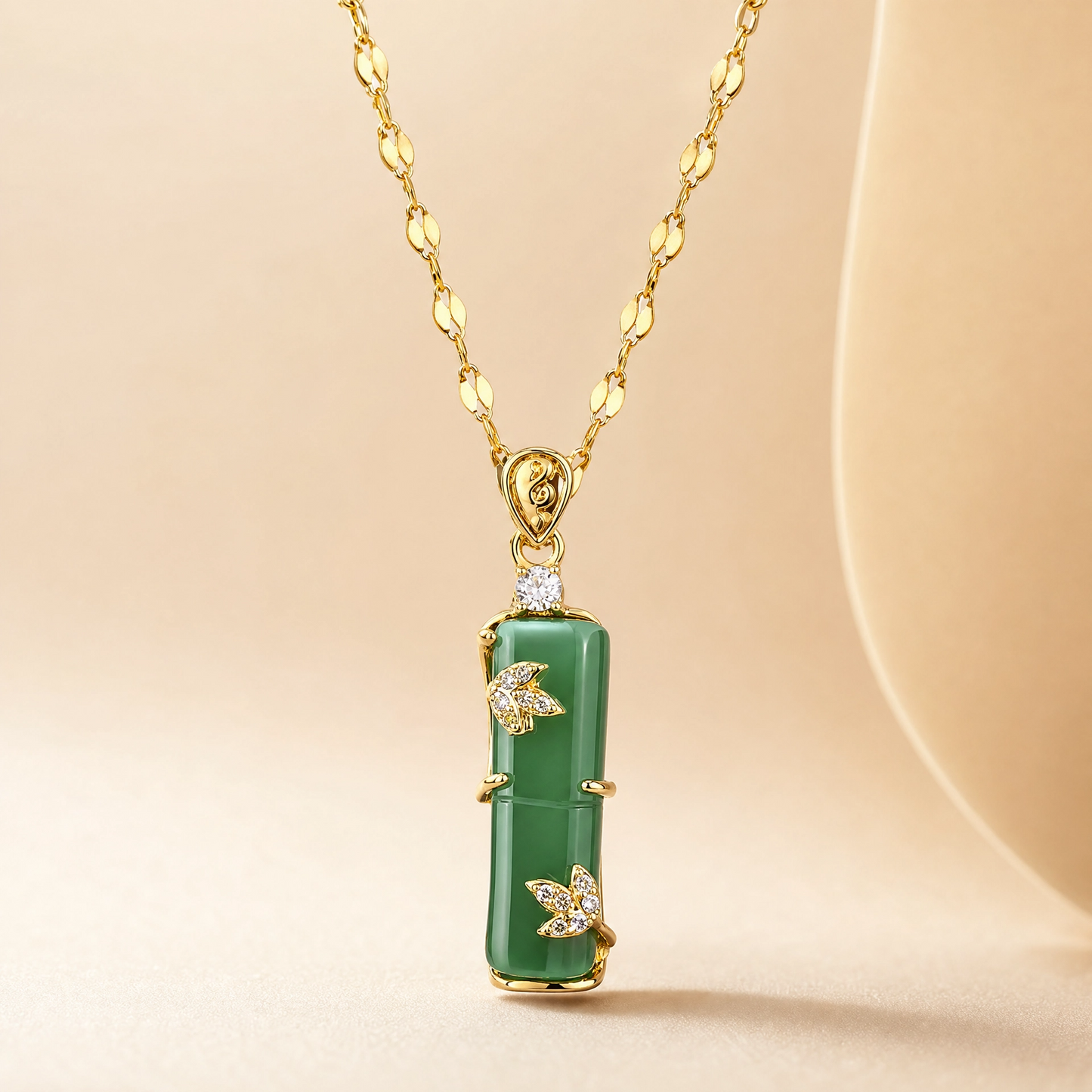 Bamboo Dainty Gold Necklace