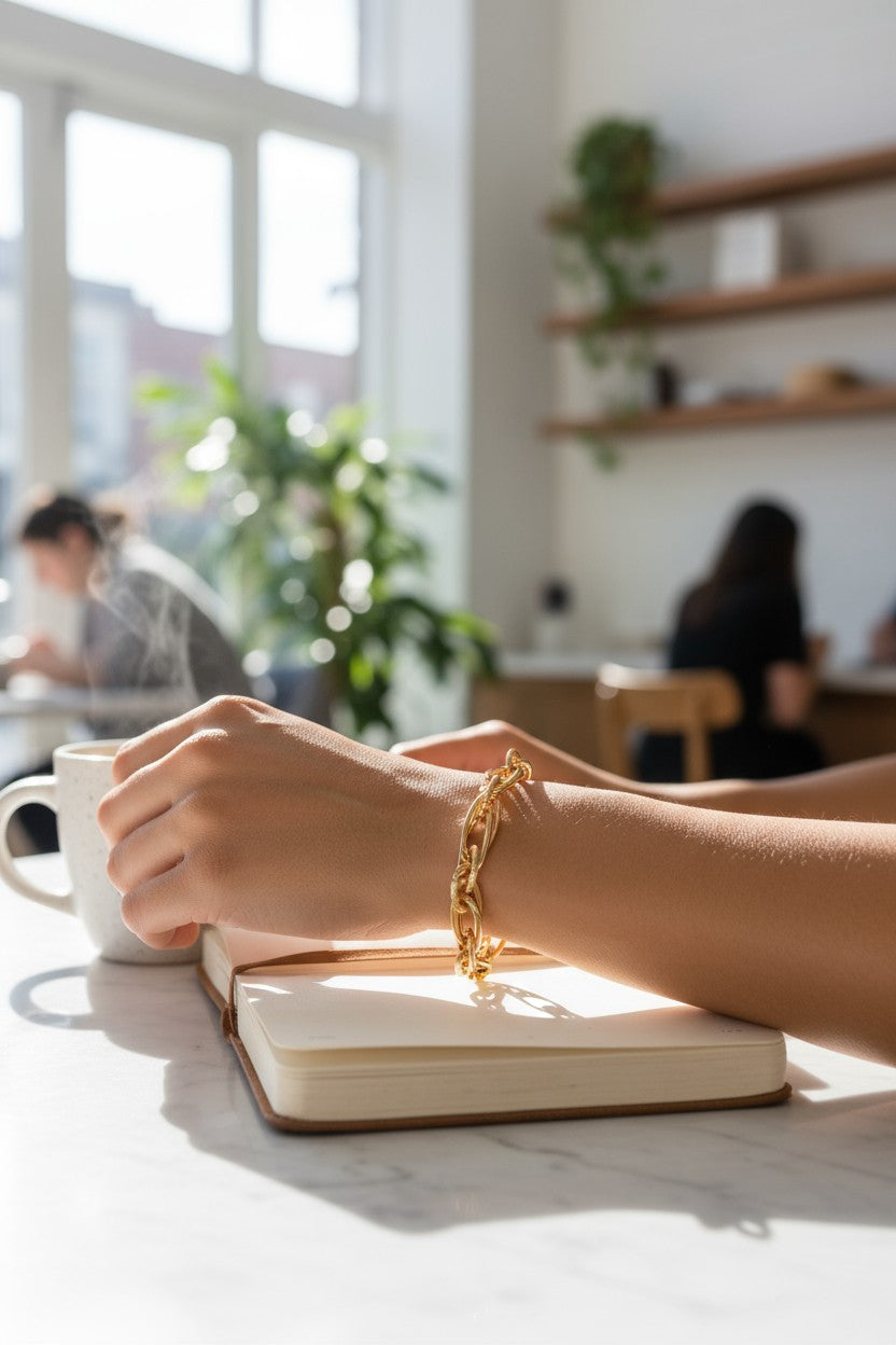 Chunky Gold Link Bracelet