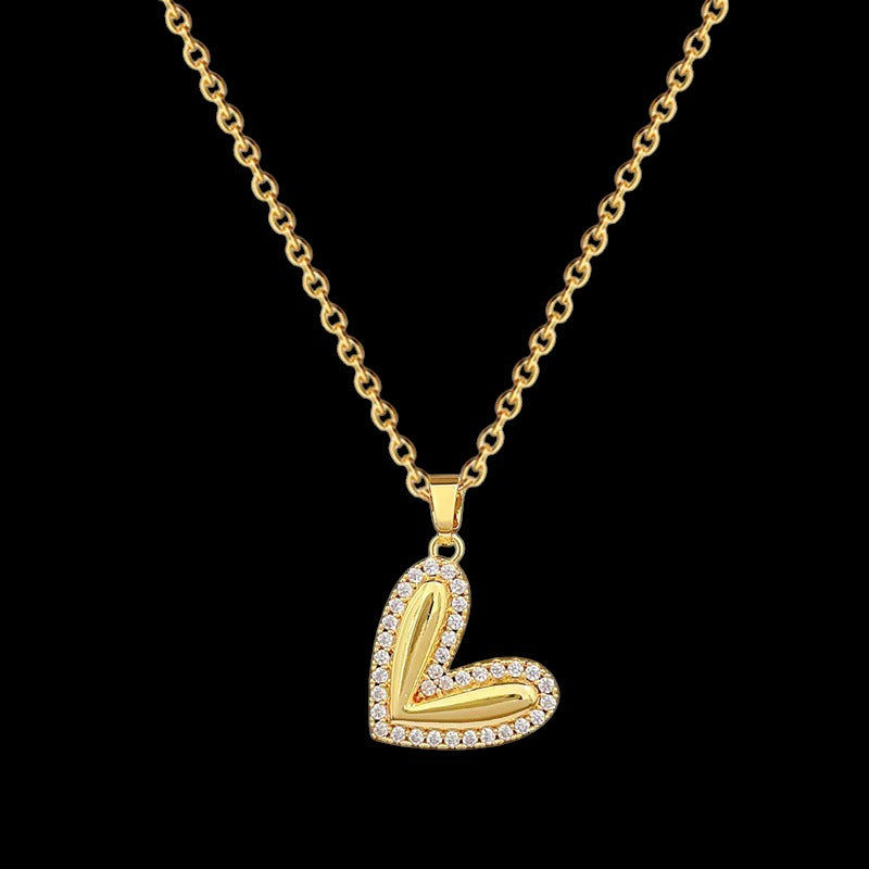 18K Gold Plated Dainty Heart Pendant for Women Jewelry Gift