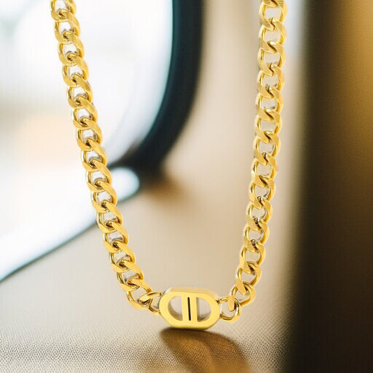 18K gold plated Stainless steel necklace - CD