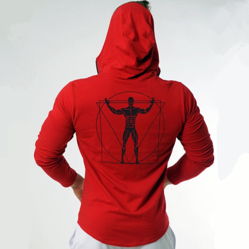 Mens Cotton Zipper Hoodie Man Casual Fashion Slim Sweatshirt Gyms Fitness Bodybuilding Jacket Coats Male Joggers Tops clothing