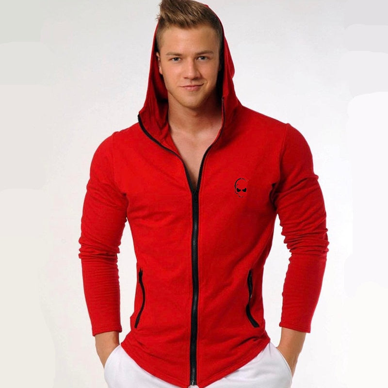 Mens Cotton Zipper Hoodie Man Casual Fashion Slim Sweatshirt Gyms Fitness Bodybuilding Jacket Coats Male Joggers Tops clothing