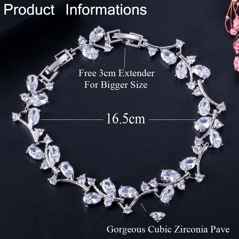 CWWZircons 6 Colors Options White Gold Color Handmade Austrian Crystal Rhinestone Purple Stones Bracelets Bangle for Women CB078