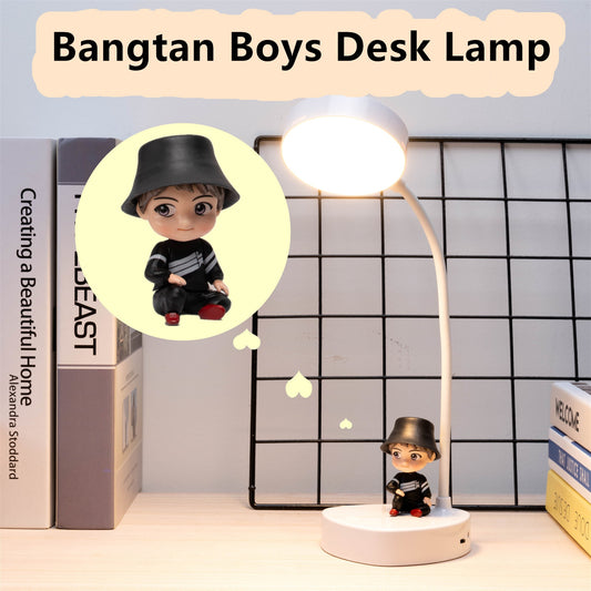 New Bangtan Boys Cartoon TinyTAN Action Figures USB Night Light Charging LED Small Desk Lamp In Bedroom Folding Table Lamp