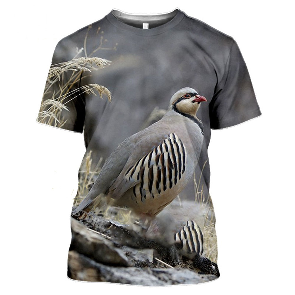 Vintage Duck Pigeon Safari Animals 2022 T Shirt Oversized Mens Womens 3D Printed Clothing Punk Tops Summer Oversized Camisetta